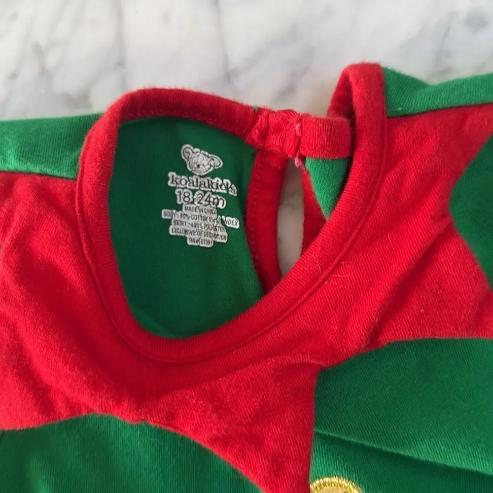 Elf Tutu Christmas Dress Sz 18/24 Mo